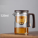 520ML/720ML Household Tea Brewing Tea Leaves Separation Full Glass Heat-Resistant Filter Tea Making Artifact Magnetic Suction Tea Brewing Cup