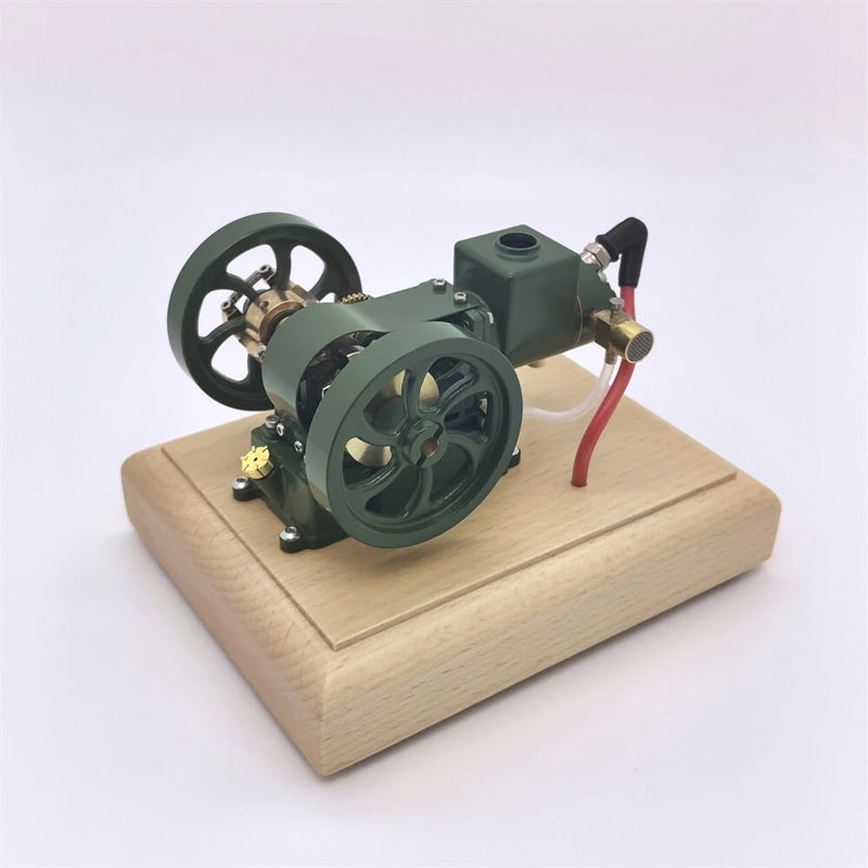 OKMO Green M17 1.6cc Microcosm Hit and Miss Engine Evaporated Water-cooled Four-stroke Horizontal Gasoline Engine Internal Combustion Engine Model M17B - Speed Adjustable