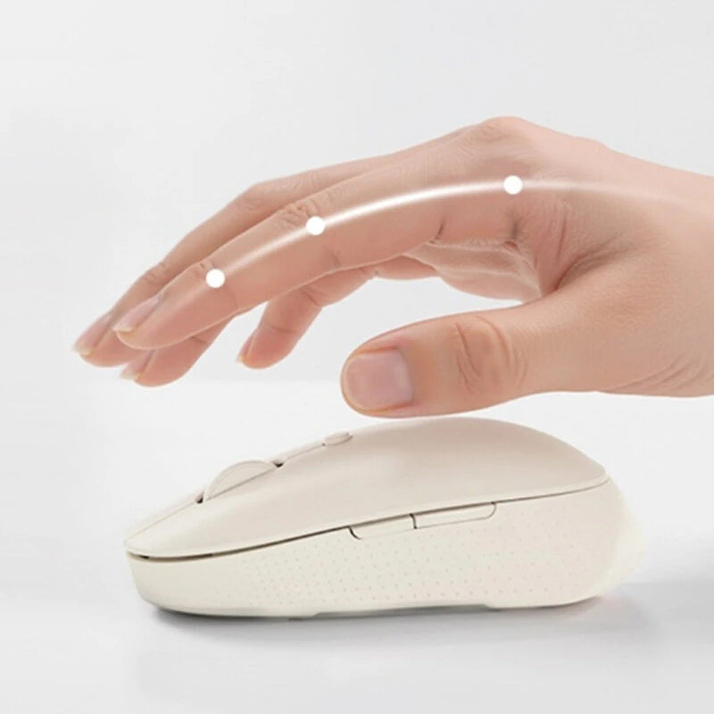 MIIIW MM302 Wireless Mouse Dual Mode 2.4G & bluetooth 5.0 Silent Click Ergonomic Portable Computer Mouse for Mac Laptop PC Long Battery Life Office Home Use
