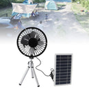 Solar Power Fan Exhaust with Monocrystalline Photovoltaic Panel Compact Portable Waterproof 15W Power Output USB-C USB-A DC Output Interfaces Ideal for Camping and Outdoor Activities
