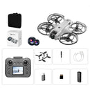 YCRC V666 WiFi FPV with LCD Screen Controller HD ESC Dual Camera Optical Flow Hover Automatic Obstacle Avoidance Brushless LED Light Circle Protection Kids Gifts 2.4G 4CH 6-Axis Remote Control RC Toys Drone Quadcopter RTF