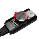 PLEXTONE GS3 USB 7.1CH Computer Game Sound Card with Volume Knob External Gaming Audio Card 3.5mm USB Adapter Plug and Play for PC Laptop PUBG