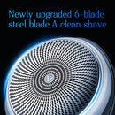 Littlelofa Mini Electric Shaver Mini Portable Men's Shaver Rechargeable Travel Mini Rotary Beard Shaver Home 400mAh Portable Shaver