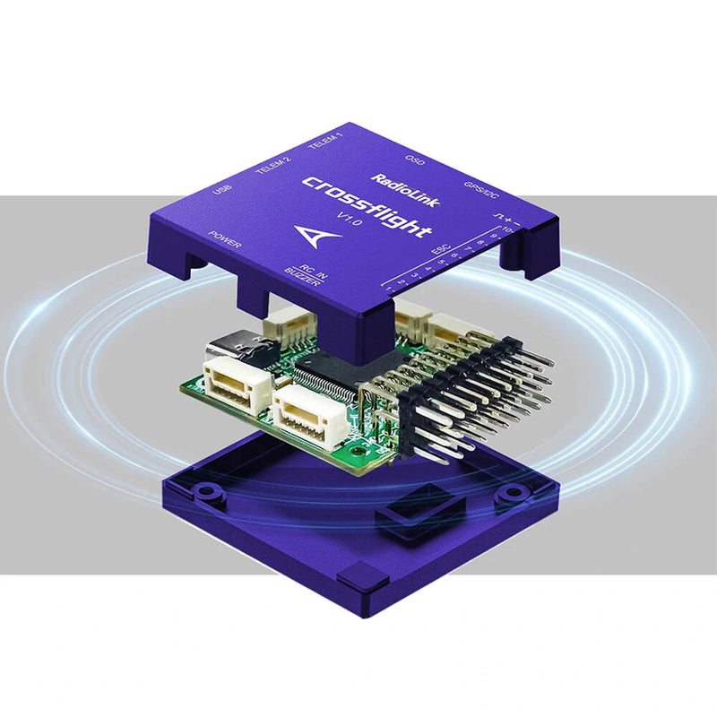 Radiolink Crossflight Flight Controller 2-12S 10 PWM FC wih OSD Module  for FPV Racing Drone RC Car Boat