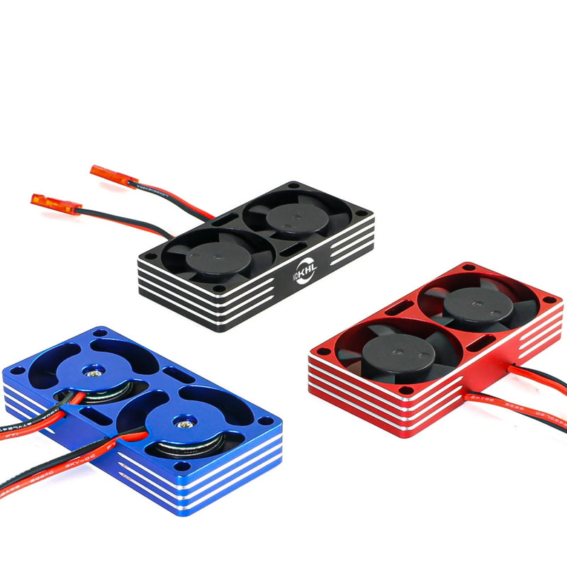 For OKHL Radiator 540 550 3650 3660 3670 Motor Cooling High Speed Metal Dual Fan 3010 1/7 1/8 1/10 Engine RC Cars Vehicles Models Spare Parts