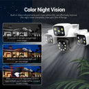 ESCAM PT223 3x4MP Three-Lens Camera Three-Screen PTZ Monitoring Sound And Light Alarm Two-Way Voice Cloud Storage Human Detection WiFi Camera