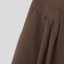 INCERUN Mens Pant Pleated Solid Color Trousers Casual Trendy Korean Pleated Solid Color Casual Pants