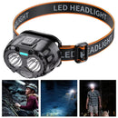 Bikight Smart Sensor Powerful LED Headlamp USB Charging Emergency Head Flashlight 250LM XPE LED Headlight IPX4 Waterproof for Outdoor Camping Fishing
