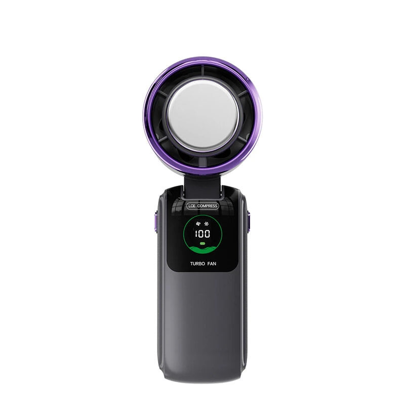 Portable USB Mini Fan 100-Speed Handheld Foldable Cooling Fan with 120 Angle Adjustment for Travel & Outdoor Use