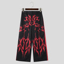 INCERUN Mens Solid Color Gradient Pattern Pant Comfortable Button Zipper Wide Legged Long Trousers for Men