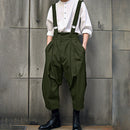 INCERUN Men Solid Color Casual Overalls with Pockets, Loose Fit Workwear Jumpsuit With Adjustable Straps