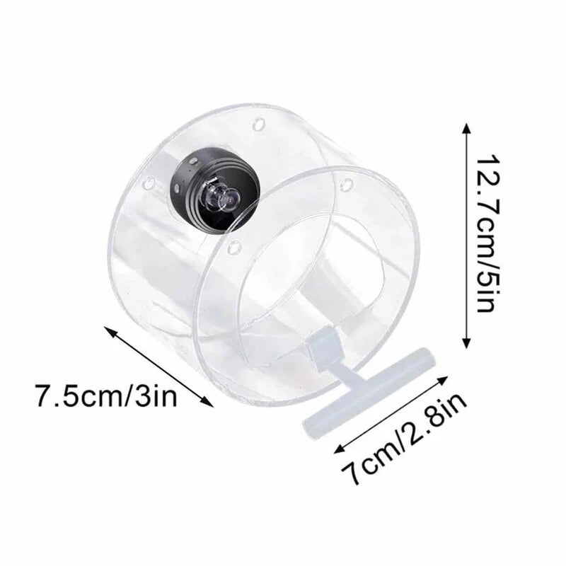 ZANLURE Smart Identify Bird Feeder Camera 1080P HD Video Recording Outdoor Hanging Real-time Monitoring Bird Feeder WiFi Connection Pet Feeding Cage