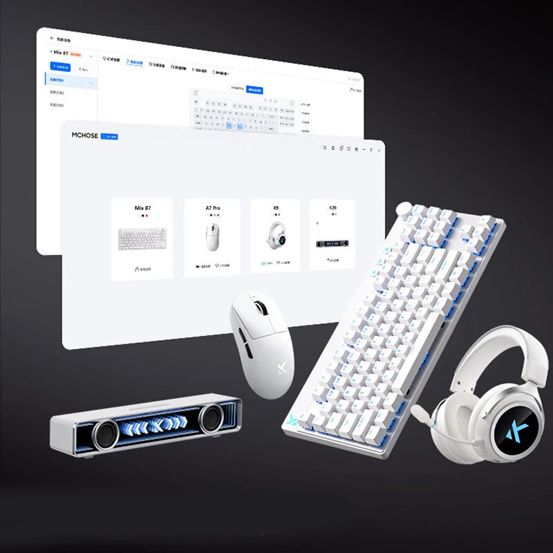 MCHOSE Mix87 HE Magnetic Mechanical Keyboard with Volume Knob ARGB Light Apollo Switch Customization Wired Esports Gaming Keyboard