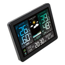 AGSIVO Weather Station Alarm Clock Wireless Indoor Outdoor Thermometer with Atomic Clock Forecast Station with Calendar and Adjustable Backlight