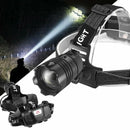 XHP70 Strong LED Headlamp Type-C USB Charging Outdoor Fishing Zoom Headlight Bike Running Search Head Lamp
