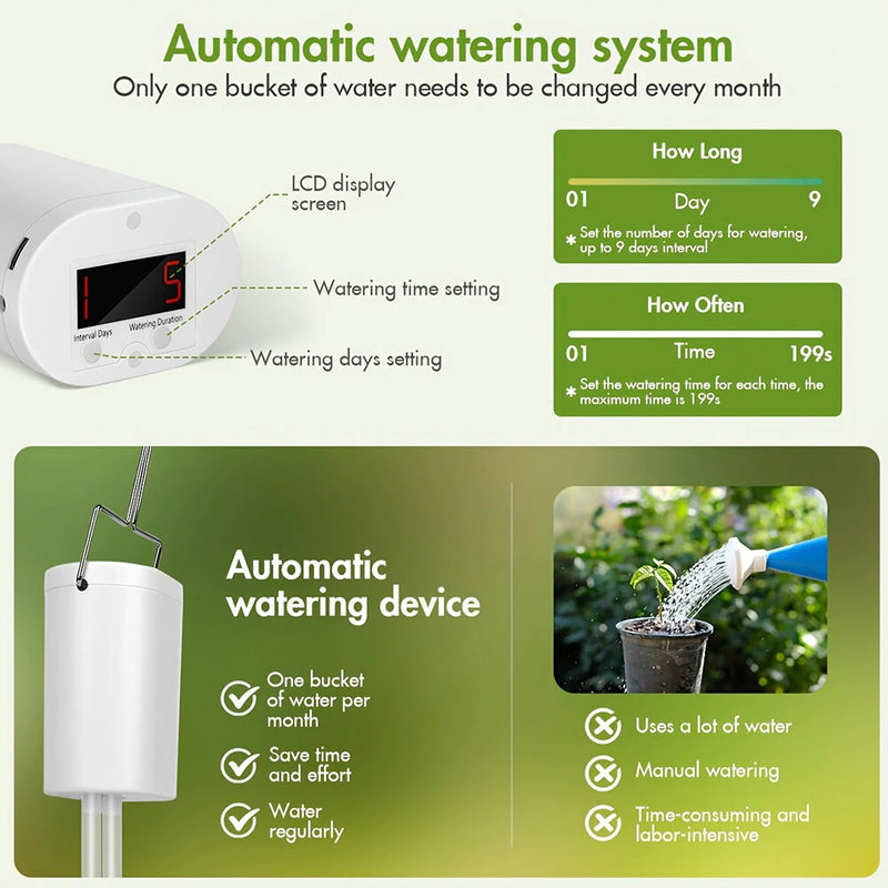4 Adjustable Drip Arrow Intelligent Automatic Watering Machine Watering Device Timing Artifact Potted Garden Plant Spray Drip Irrigation