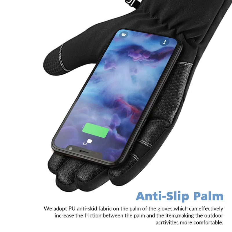 XANES Outdoor Winter Gloves Motorcycle Touch Screen Snow Glove Waterproof Thermal Gloves for Riding Skiing Fishing