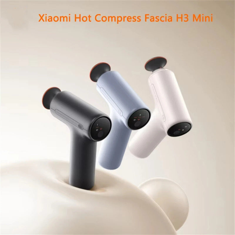 XIAOMI Mijia Fascia Gun H3 Mini Version With Hot Compress 12KG Percussion 3-Speed Vibration & Heat Therapy Smart Pressure Interactive Reminder Massage Gun