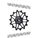 MEROCA 12/14T Bicycle Ceramic Pulleys Lightweight Aluminum Alloy Smooth Speed Change Bike Rear Derailleur Bearing Guide Wheel for MTB