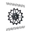 MEROCA 12/14T Bicycle Ceramic Pulleys Lightweight Aluminum Alloy Smooth Speed Change Bike Rear Derailleur Bearing Guide Wheel for MTB