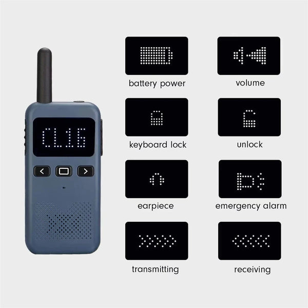 Retevis RB19 FRS RB619 PMR Walkie Talkie Portable Two Way Radio Type C USB Rechargeable for Hands Free Lightweight Compact Radio