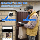 2MP Wireless WiFi Security Camera Color Night Vision Two-Way Audio Motion Detect Spotlight Siren Alarm IP65 Waterproof Smart Home Monitoring Cameras