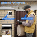 2MP Wireless WiFi Security Camera Color Night Vision Two-Way Audio Motion Detect Spotlight Siren Alarm IP65 Waterproof Smart Home Monitoring Cameras