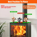 6-Blade Heat Powered Fireplace Fan Powered Fan With Temperature Display Strip Fireplace Fan Wood Fan Silent Operation Circulation