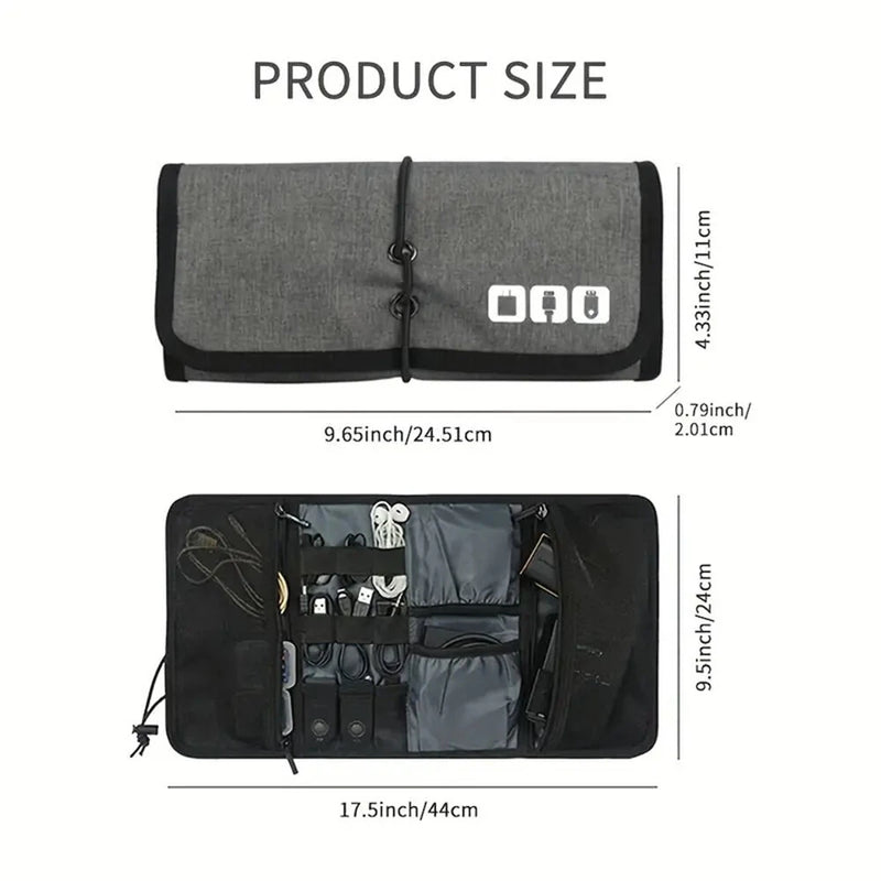 IPRee Large Capacity Digital Storage Bag Travel Equipment Storage Bag Headphone Cable Mobile Phone Charger Folding And Organizing Bag