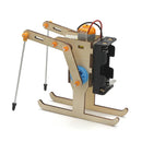 Wooden Ski Robot Model Assembly Kit DIY Children's Science Experiment Education Toy Student Technology Small Production