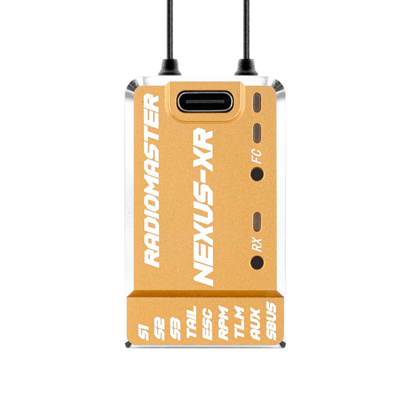 RadioMaster Nexus-XR Flight Controller Rotorflight 2.2 Gyro Integrated Receiver Multi-Function UART Ports Aluminium CNC No-Flybar RC Helicopter Control