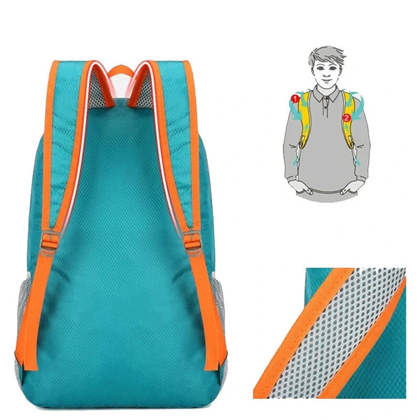 Unisex Outdoor Sports Waterproof Backpack Lightweight Foldable 25L Hiking Fitness Camping Climbing Travel Bag