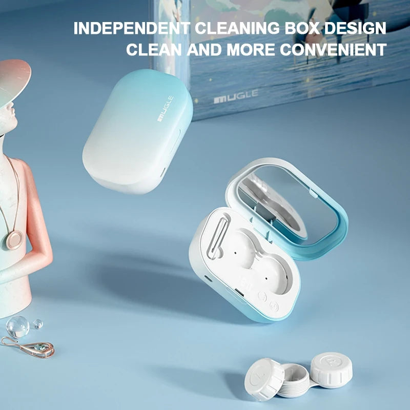 Mugle Mini Ultrasonic Electric Cleaner with Digital Display 4 Gears Time Setting Automatic Intelligent Sterilization And Cleaning Of Cosmetic