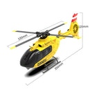 YXZNRC F06 2.4G 6CH 1:36 EC135 Scale Yellow Fuselage Flybarless RC Helicopter RTF