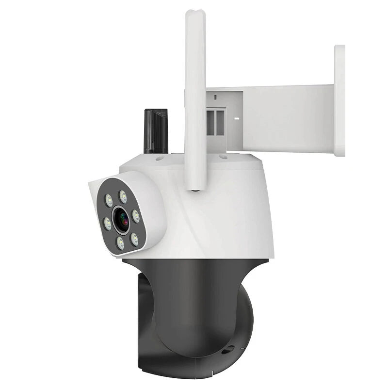 Guudgo 3MP+3MP+3MP Outdoor WiFi Cameras Three Screen View HD IP Camera Color Night Vision Human Detection Two-way Intercom IP66 Waterproof 360 Panoramic Surveillance Video Camera