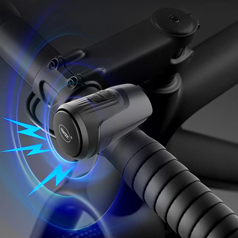 BENGGUO 2 in 1 Bike Handlebar Electric Horn 120dB  Loud Anti Theft Alarm USB Charging IPX5 Waterproof 60 Days Standby Bicycle Safety Warning Bell for Cycling
