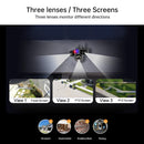 ICSEE Triple Lens 9MP Wireless Outdoor PTZ Security Camera AI Human Motion Alert Three Screen View Two Way Audio Night Vision Waterproof Smart Home CCTV