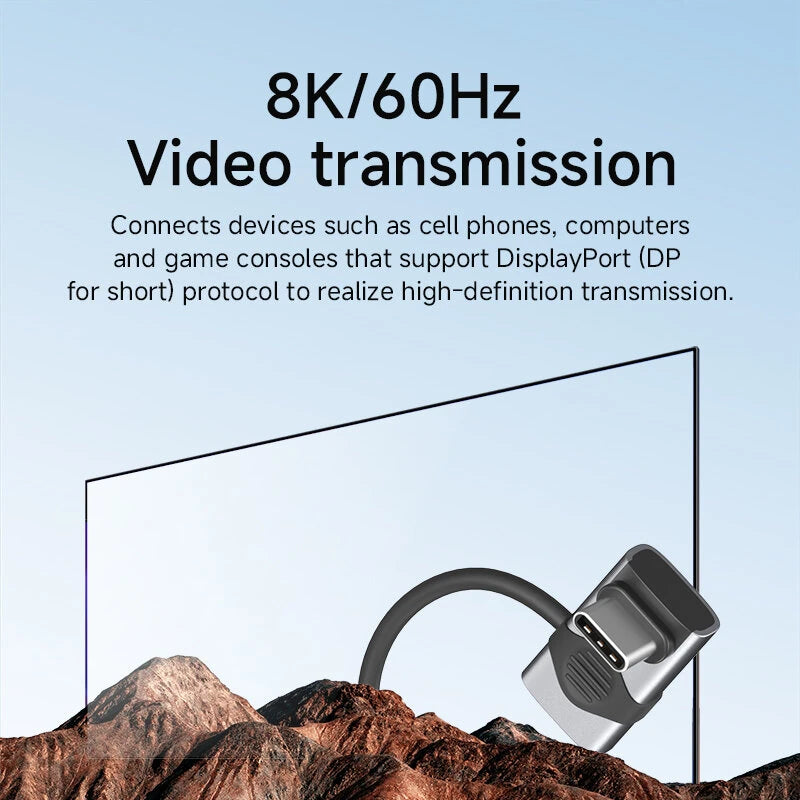 Hagibis 240W USB-C to C Adapter with Lanyard 80Gbps 90 Degree Converter 8K Video USB4 Adapter for MacBook iPhone 16 Pro Tablet
