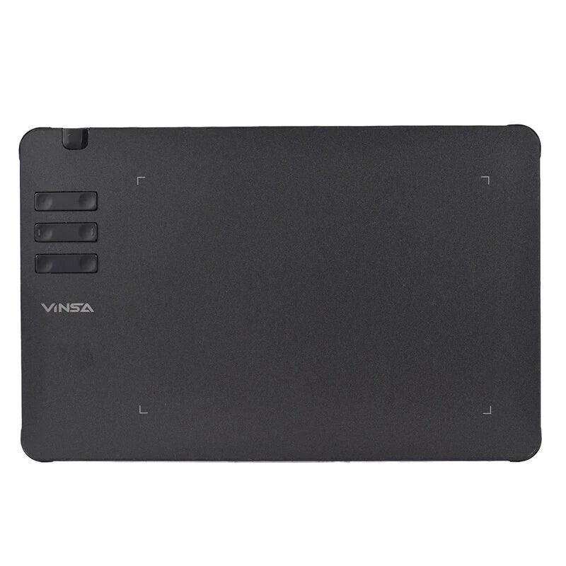 VINSA T605 Graphics Drawing Tablet 170x107mm Working Area 8 Pen Nibs Art Creation Sketches with 8192 Levels Pressure Battery-free
