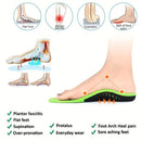 1 Pair Orthotic Foot Insoles Arch Support Damping Sport Insoles Pain Relief Plantar Fasciitis Flat Feet Men Women Insole
