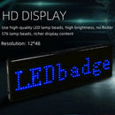 LED Chest Badge Decorative Screen with USB Charging Bluetooth Multi-language LED Digital Badge USB Rechargeable DIY HD Text Badge Scrolling LED Label Display Light