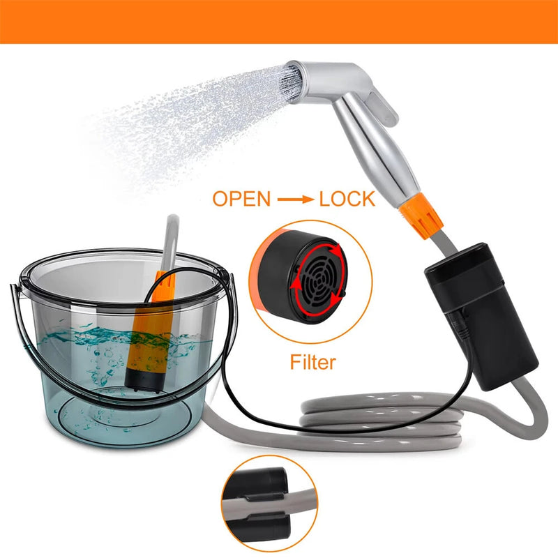 IPRee Car Washer Car Washing Portable Electric Shower Rechargeable Bathing Pump For Outdoor Sport Travel Camping Shower