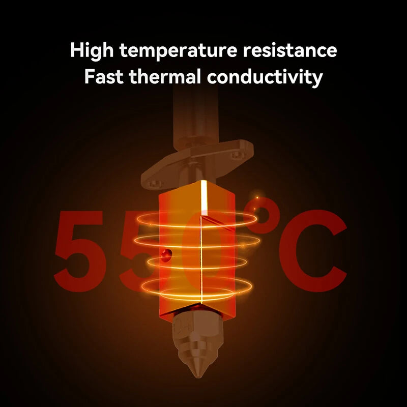 K1 K1 MAX Ceramic Heating Element Upgraded Hot End Kit 0.4mm Nozzle 550C High Temp for 3D Printer MK8 PLA ABS PETG Nylon