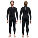 DIVE&SAIL Men Full Body Dive Skins Wetsuit UPF50+ Sun Protection Quick-drying One-piece Long Sleeve Diving Top Pant Front Zip High Elastic Thin Snorkeling Clothes for Surfing Swimming