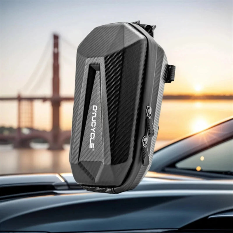 DTUCYCLE 3/4L Electric Bike Bag Waterproof Double Zipper Front Hanging Bag for Electric Bicycle Scooter