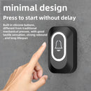 Intelligent Wireless Music Doorbell 50-100 Meters Range 38 Rings LED Lighting Silent Mode Adjustable Volume Call Alarm Waterproof Smart Home Door Bell