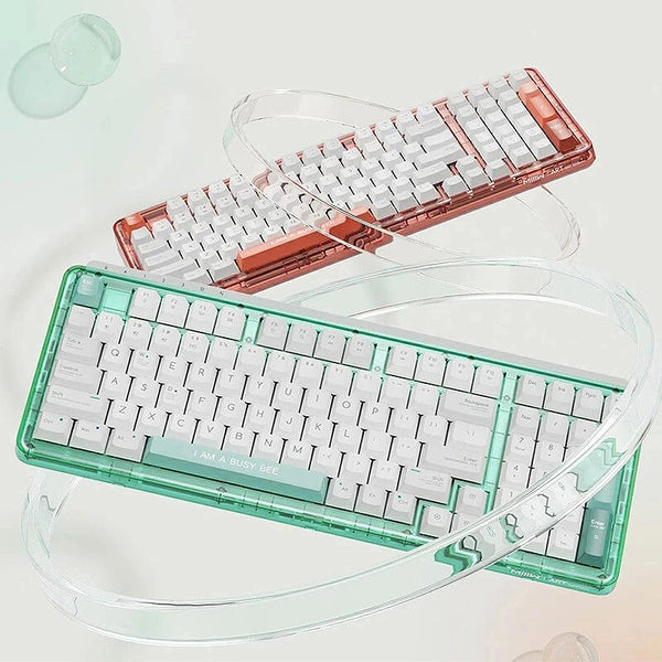 Xiaomi MIIIW ART Z980 Tri-mode Mechanical Gaming Keyboard 98 Keys Gasket Structure Cherry Profile Hot-swappable PBT Sublimation Keycaps E-sports RGB Gamer Keyboards