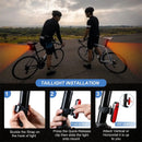 BIKIGHT Bike Taillight 650mAh Battery USB Rechargeable Red LED Bright Rear Light Waterproof Easy to Install Bicycle Light for Safety Cycling