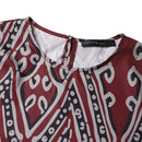 ZANZEA Womens Ethnic Long Dress Vintage Floral Casual Holiday Long Sleeve O-Neck Maxi Dress