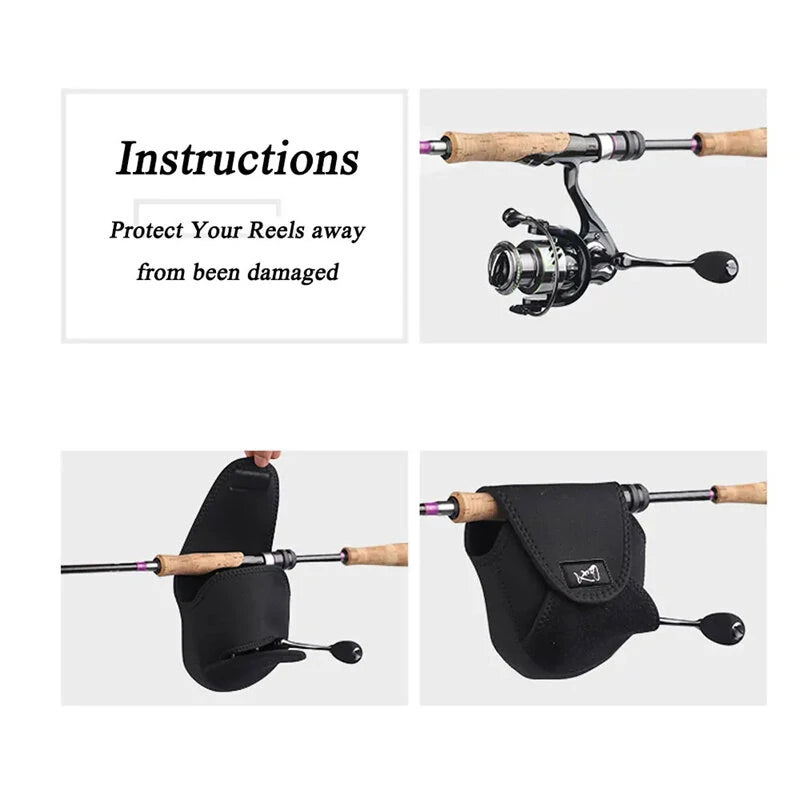Portable Fishing Reel Bag Waterproof Protective Case Cover For Spinning Reel Baitcasting Reel Drum Storage Bag